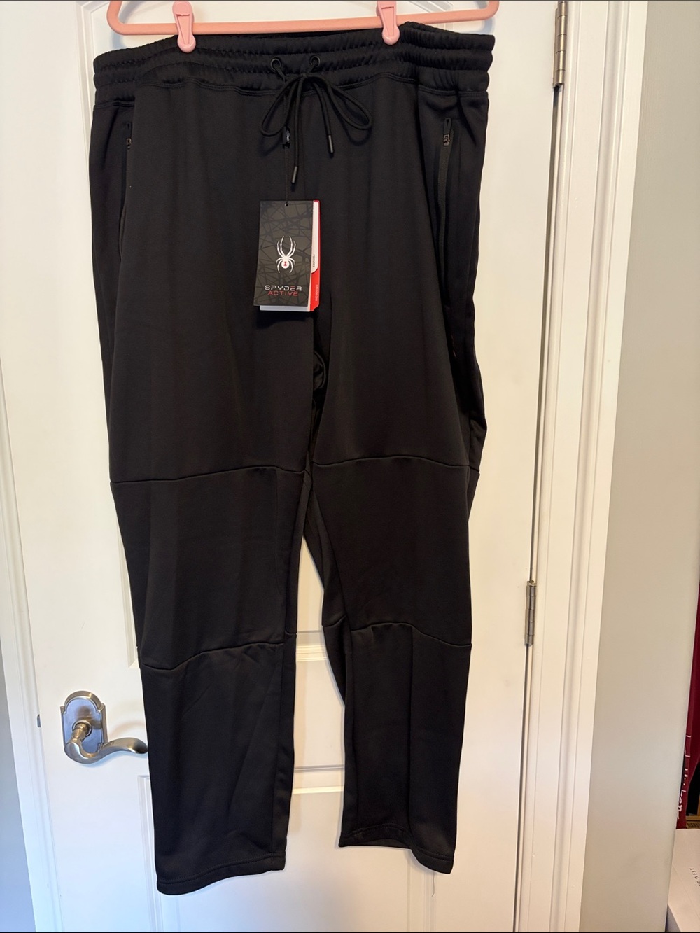 Spyder Black Men's Athletic Joggers with Zip Pockets
